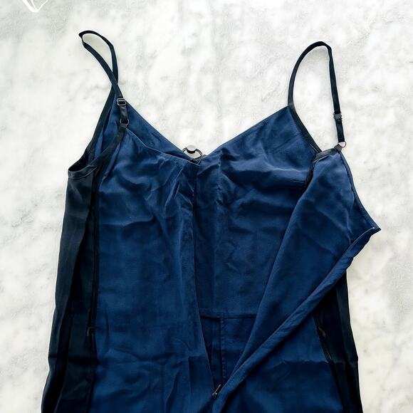 Rag & Bone Rosa Silky Jumpsuit 4 NWT Navy/Black Spaghetti Strap Summer Wedding - Picture 6 of 7